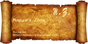 Magyari Zina névjegykártya